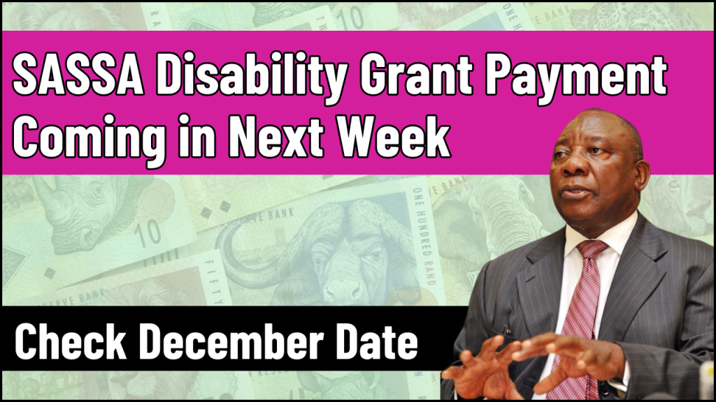 SASSA Disability Grant Payment