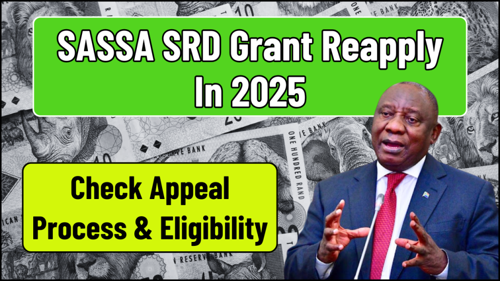 SASSA SRD Grant Reapply In 2025